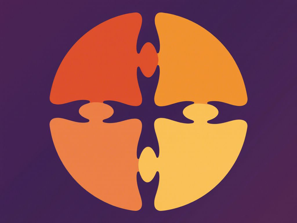 Three interconnected puzzle pieces representing the pillars of self-love working together